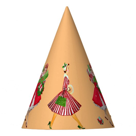 Weihnachten 1950 Vintage Damen Partyhütchen (Vorderseite)