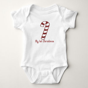 Weihnachten 1 : Candy Cane 1. Weihnachtskindoutfit Baby Strampler