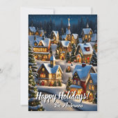 Weihnachten 1 Dorf, glückliche Ferien, Weihnachtsk Einladung (Vorderseite)