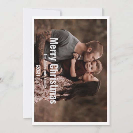 Weihnachten 1 Foto botanische Blumenkarte (Vorderseite)