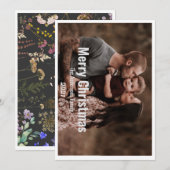 Weihnachten 1 Foto botanische Blumenkarte (Vorne/Hinten)