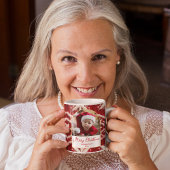 Weihnachten 1 Foto Elegante Feste Schrift Tasse