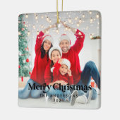 Weihnachten 1 Foto funkelnd hell modern Keramikornament (Links)