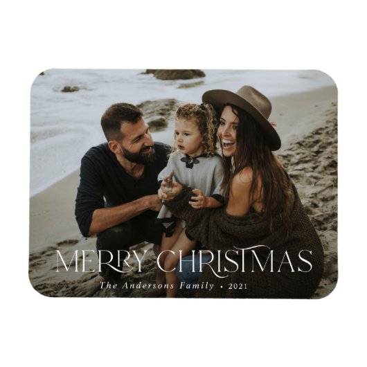 Weihnachten 1 Foto, gefalteter botanischer Blumenu Magnet (Horizontal)