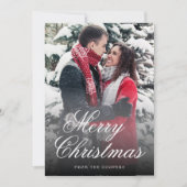 Weihnachten 1 Foto Gingerbrett Muster Urlaubskarte (Vorderseite)