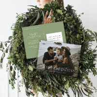 Weihnachten 1 Foto Salbei Moderne Typografie