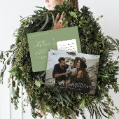 Weihnachten 1 Foto Salbei Moderne Typografie Postkarte