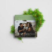 Weihnachten 1 Foto Salbei Moderne Typografie Postkarte