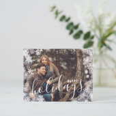 Weihnachten 1 Foto Urlaub Postkarte (Stehend Vorderseite)