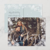 Weihnachten 1 Foto Urlaub Postkarte (Vorne/Hinten)