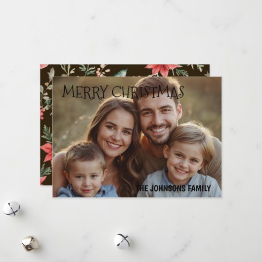 Weihnachten 1 Foto Wasserfarbe botanisch (Vorderseite/Rückseite Beispiel)