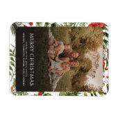 Weihnachten 1 Foto Wasserfarbe Botanische Berries Magnet (Horizontal)