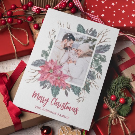 Weihnachten 1 Foto Wasserfarbe poinsettia botanisc