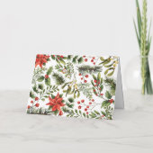 Weihnachten 1 Foto Wasserfarben Berries Blumenfami Karte (Rückseite)