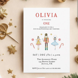 Weihnachten 1. Geburtstag Einladung