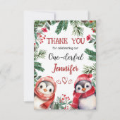 Weihnachten 1° Geburtstag Winter Niedlich Danke Ka (Vorderseite)