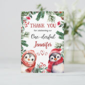 Weihnachten 1° Geburtstag Winter Niedlich Danke Ka (Stehend Vorderseite)