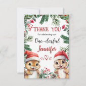 Weihnachten 1° Geburtstag Winter Niedlich Danke Ka (Vorderseite)