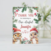 Weihnachten 1° Geburtstag Winter Niedlich Danke Ka (Stehend Vorderseite)