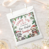 Weihnachten 1. Geburtstag Winterwald Niedlich Geschenktütchen (Ausgeschnitten)