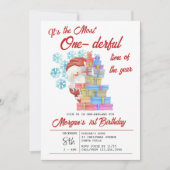 Weihnachten 1. Geburtstag zur leidenschaftlichen W Einladung (Vorderseite)