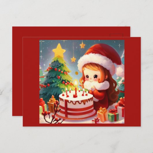 Weihnachten 1 postkarte (Vorne/Hinten)