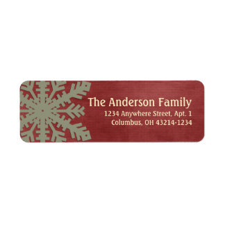 Weihnachten 1: Schneeflocke 2 Rücksendeadressen-Au