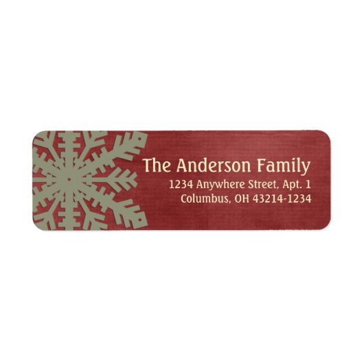 Weihnachten 1: Schneeflocke 2 Rücksendeadressen-Au (Vorne)