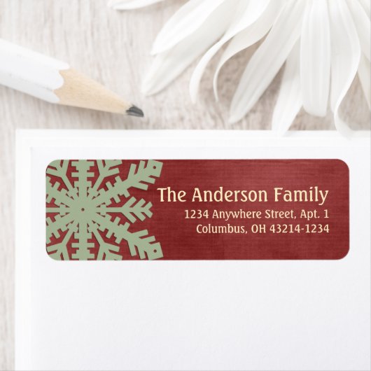 Weihnachten 1: Schneeflocke 3f Rücksendeadressen-A (Insitu)