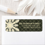 Weihnachten 1: Schneeflocke 5 Rücksendeadressen-Au (Insitu)