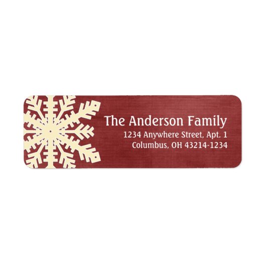Weihnachten 1: Snowflake 5 e Rücksendeadressen-Auf (Vorne)