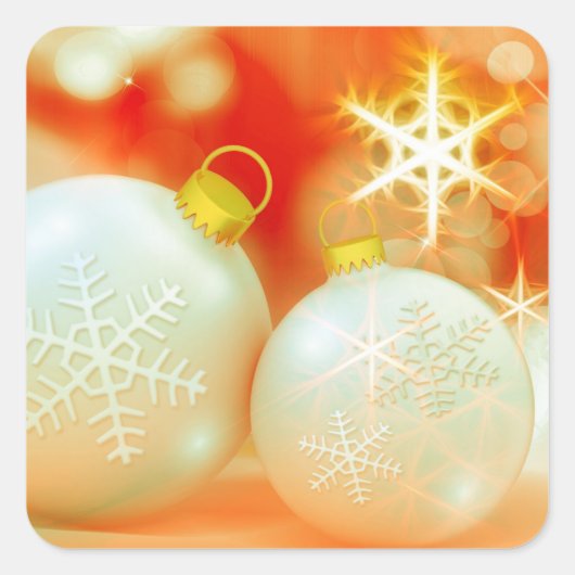 Weihnachten 2010 quadratischer aufkleber (Vorderseite)