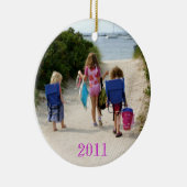 Weihnachten 2011 am Strand Keramikornament (Rechts)