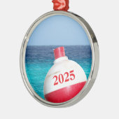 Weihnachten 2012 Bobber-Ornament Silbernes Ornament (Links)