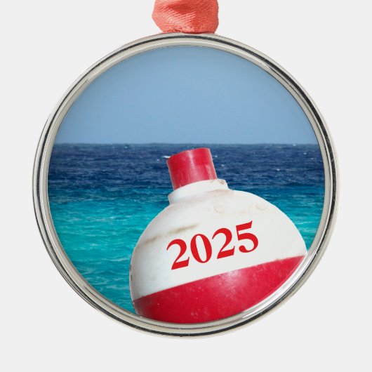 Weihnachten 2012 Bobber-Ornament Silbernes Ornament (Vorne)