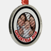 Weihnachten 2015 Foto Rundschmuck Silbernes Ornament (Rechts)