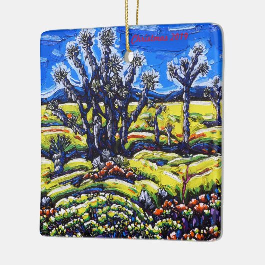 Weihnachten 2019 in Joshua Trees Keramikornament (Links)