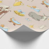 Weihnachten 2020 Baby- und Elternmuster Geschenkpapier (Ecke)