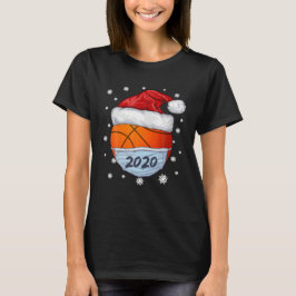 Weihnachten 2020 Basketball Weihnachtsmannmütze We T-Shirt