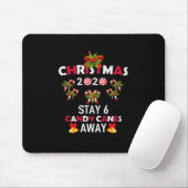 Weihnachten 2020 Bleibe 6 Candy Canes Away Mousepad (Mit Mouse)