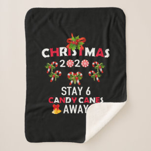 Weihnachten 2020 Bleibe 6 Candy Canes Away Sherpadecke