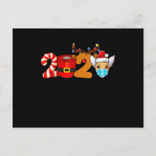 Weihnachten 2020 Chihuahua Lieblings-Toilettenpapi Ankündigungspostkarte