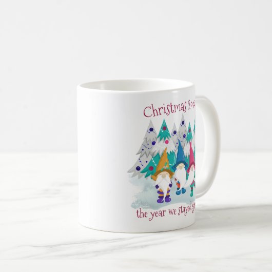 Weihnachten 2020 Das Jahr, das wir Zuhause Funny B Kaffeetasse (VorderseiteRechts)