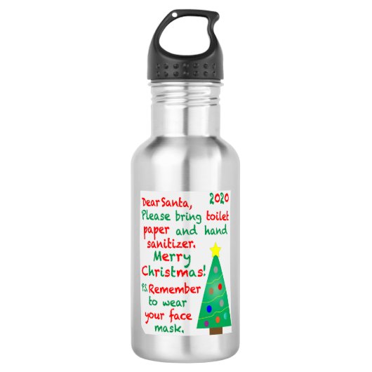 Weihnachten 2020 edelstahlflasche (Vorderseite)