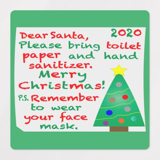 Weihnachten 2020 etiketten (Design 1)