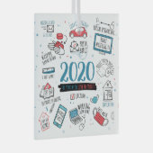 Weihnachten 2020 Gedenkpandemie Ornament Aus Glas (Vorderseite Rechts)