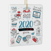 Weihnachten 2020 im Quarantäne Keramikornament (Rechts)