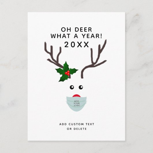 Weihnachten 2020-Logo-Maske-Reindeer (Vorderseite)