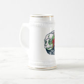 Weihnachten 2020 Meow Weihnachtsmannmütze Bierglas (Vorderseite Links)