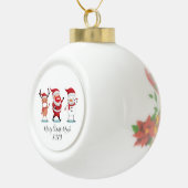 Weihnachten 2020 Merry Christmask Script Quarantin Keramik Kugel-Ornament (Rechts)
